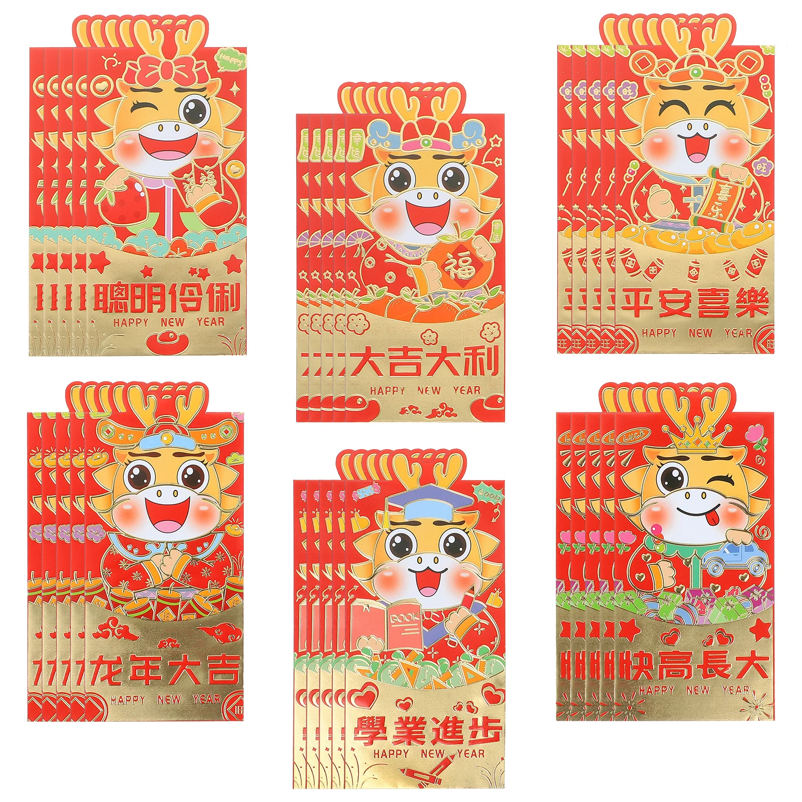 24Pcs Paper Red Envelopes Chinese New Year Red Packets Creative Design Festive Luck Money Holders for Kids Adults Celebration
24Pcs Paper Red Envelopes Chinese New Year Red Packets Creative Design Festive Luck Money Holders for Kids Adults Celebration