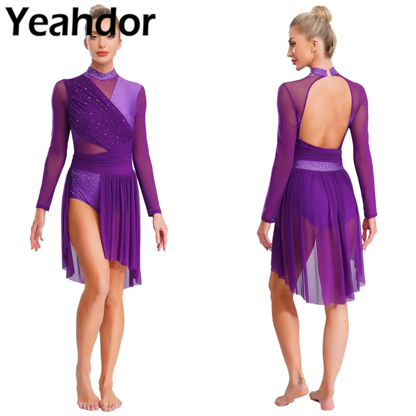 Женское блестящее платье для лирического танца со стразами, гимнастическое трико для тренировок, элегантные платья с рюшами для танцевальных соревнований
Женское блестящее платье для лирического танца со стразами, гимнастическое трико для тренировок, элегантные платья с рюшами для танцевальных соревнований