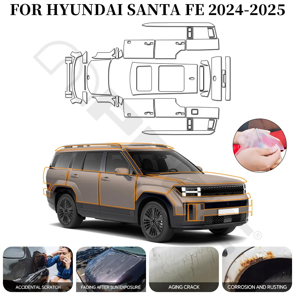 Для Hyundai Santa Fe2024-2025 PPF автомобильная пленка 9Mil предварительно вырезанная защитная пленка для краски ТПУ невидимая устойчивая к царапинам пленка
Для Hyundai Santa Fe2024-2025 PPF автомобильная пленка 9Mil предварительно вырезанная защитная пленка для краски ТПУ невидимая устойчивая к царапинам пленка
