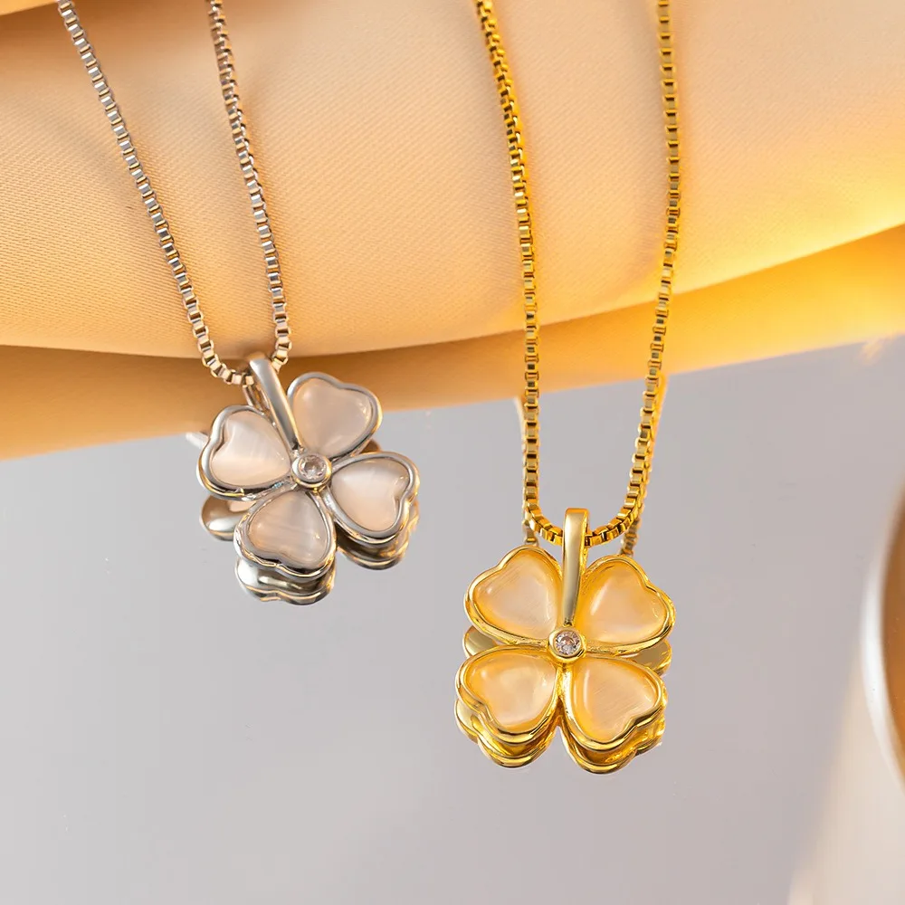 Exquisite Four-Leaf Clover Pendant Necklace For Women Love Beautiful Flower Classic Light Luxury Stainless Steel Clavicle Chain
Exquisite Four-Leaf Clover Pendant Necklace For Women Love Beautiful Flower Classic Light Luxury Stainless Steel Clavicle Chain
