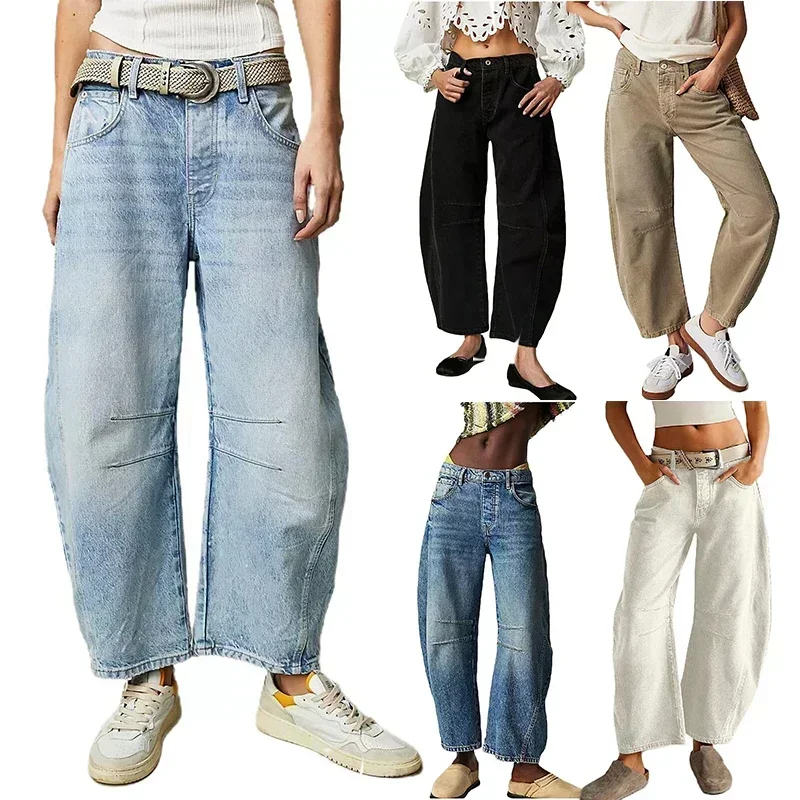 Women's Fashion Wide Leg Pants Trend Casual Mid Waist Baggy Jeans Harem Pants Y2K Streetwear
Women's Fashion Wide Leg Pants Trend Casual Mid Waist Baggy Jeans Harem Pants Y2K Streetwear