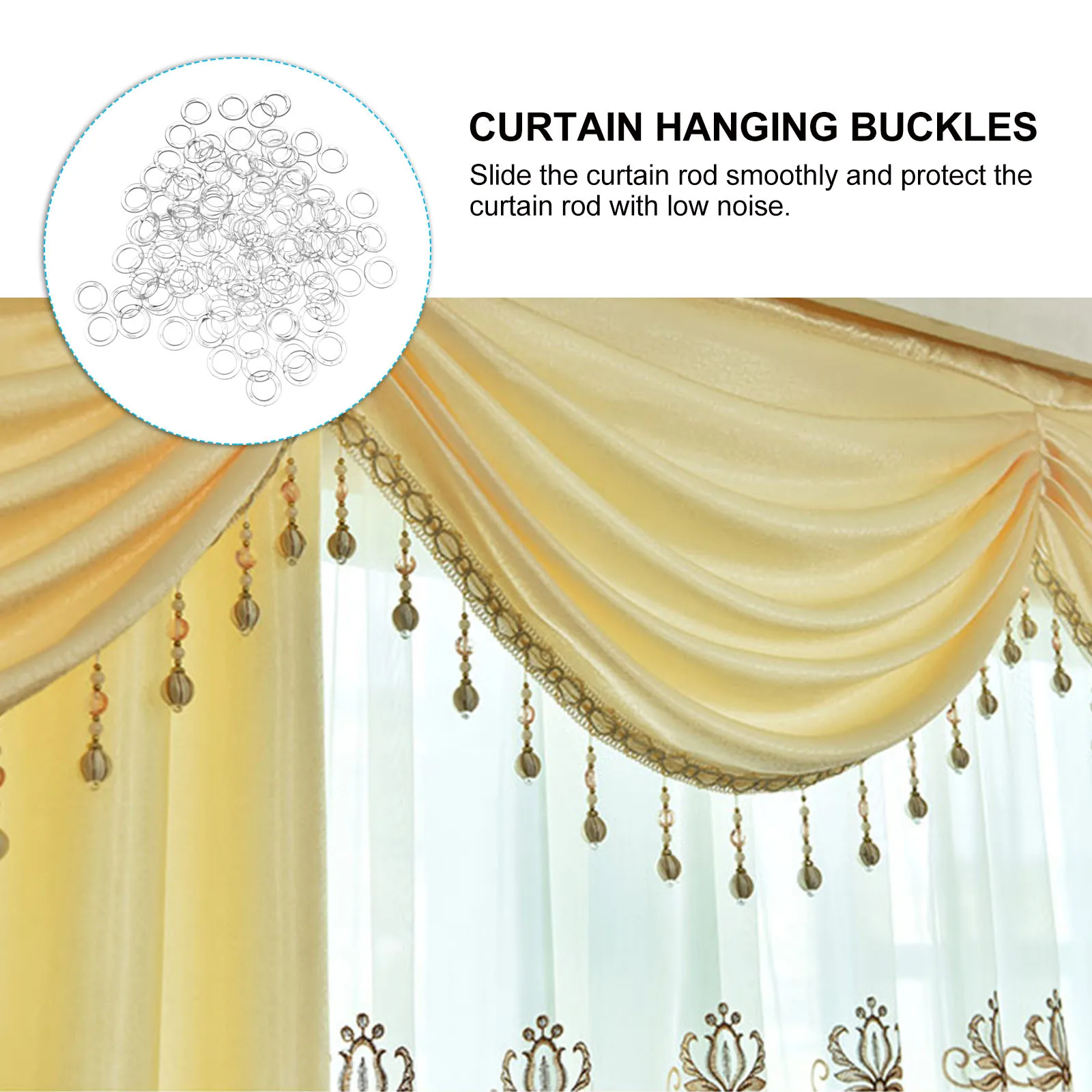 100Pcs Plastic Curtain Hangers Roman Rings Smooth Glide for Curtain Rods Modern Home Decoration Hanging Accessories
100Pcs Plastic Curtain Hangers Roman Rings Smooth Glide for Curtain Rods Modern Home Decoration Hanging Accessories