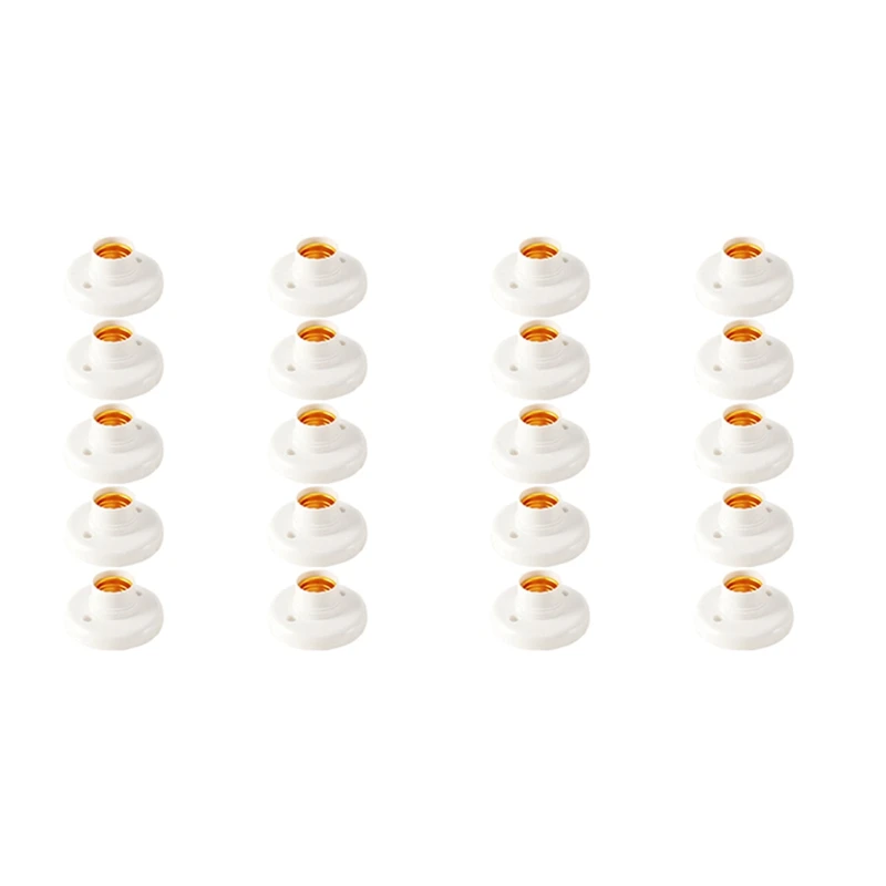 B69C-20Pcs E27 Plastic Screw Lamp Holder Round Lamp Holder Bulb Socket Holder Adapter
B69C-20Pcs E27 Plastic Screw Lamp Holder Round Lamp Holder Bulb Socket Holder Adapter