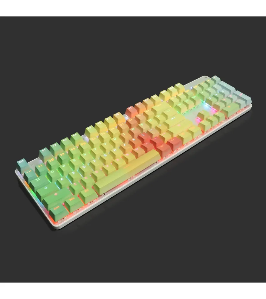Key cap rainbow gradual change color mechanical keyboard cap universal key cap PBT character engraving light transmission
Key cap rainbow gradual change color mechanical keyboard cap universal key cap PBT character engraving light transmission