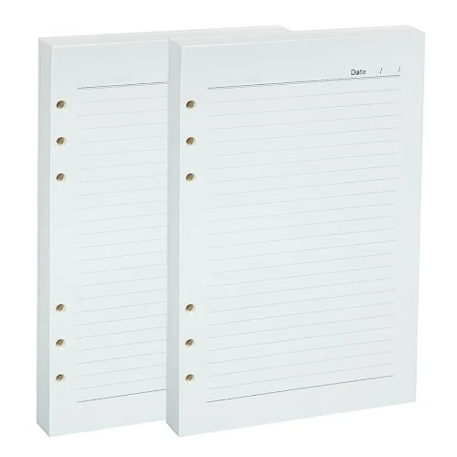 A5 Filler Paper, Binder Refillable Lined Paper Inserts, for 6 Ring Loose Leaf Paper, Milky White, A5 Planner Inserts, 8.3x5.5 I
A5 Filler Paper, Binder Refillable Lined Paper Inserts, for 6 Ring Loose Leaf Paper, Milky White, A5 Planner Inserts, 8.3x5.5 I