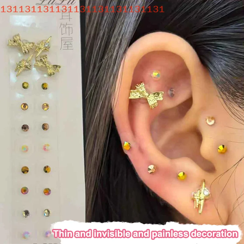 Fashion Bowknot Colorful Flower Rhinestones Ear Point Stickers Ear Pressure Stick Acupuncture Auricular Ear Stickers Massage
Fashion Bowknot Colorful Flower Rhinestones Ear Point Stickers Ear Pressure Stick Acupuncture Auricular Ear Stickers Massage