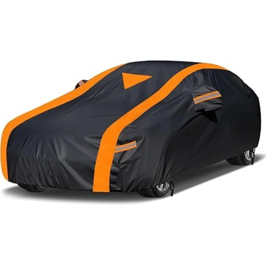 Car Cover Waterproof All Weather Outdoor Full Exterior Covers for Sedan 202-208 inch with 6 Reflective Strips Snowproof UV Prot
Car Cover Waterproof All Weather Outdoor Full Exterior Covers for Sedan 202-208 inch with 6 Reflective Strips Snowproof UV Prot