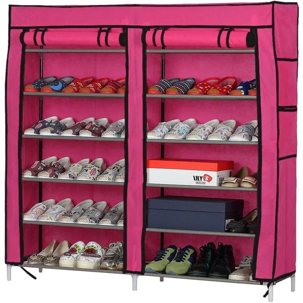 6-Tier Shoe Rack, Shoes Storage Cabinet with Dustproof Cover, Free Standing Cubby Room Organizer Shelves for Closet, Entryway,
6-Tier Shoe Rack, Shoes Storage Cabinet with Dustproof Cover, Free Standing Cubby Room Organizer Shelves for Closet, Entryway,