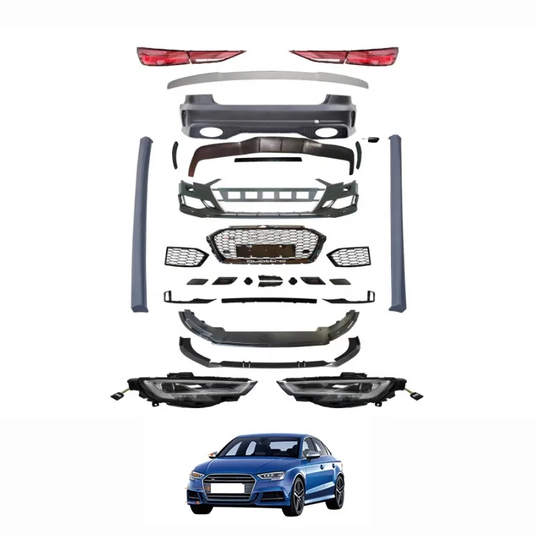 2013-2016 Upgraded 2017-2020 RS3 Body Kits Front Rear Bumpers Grille Side Skirt Tail Lights Headlights Body Kit for Audi A3
2013-2016 Upgraded 2017-2020 RS3 Body Kits Front Rear Bumpers Grille Side Skirt Tail Lights Headlights Body Kit for Audi A3