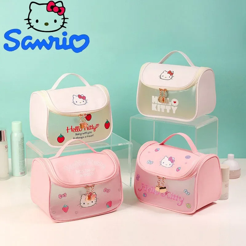 Sanrio Cosmetic Bag Hello Kitty Bag Kuromi My Melody Makeup Bag Transparent Portable Wash Bag Beauty Storage High-Capacity Gift
Sanrio Cosmetic Bag Hello Kitty Bag Kuromi My Melody Makeup Bag Transparent Portable Wash Bag Beauty Storage High-Capacity Gift