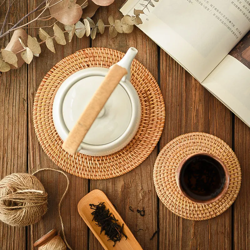 16/13/10CM Natural Rattan Hand Woven Heat Insulation Mat Kettle Coffee Cup Kungfu Tea Set Rattan Mat Kitchen Accessories
16/13/10CM Natural Rattan Hand Woven Heat Insulation Mat Kettle Coffee Cup Kungfu Tea Set Rattan Mat Kitchen Accessories