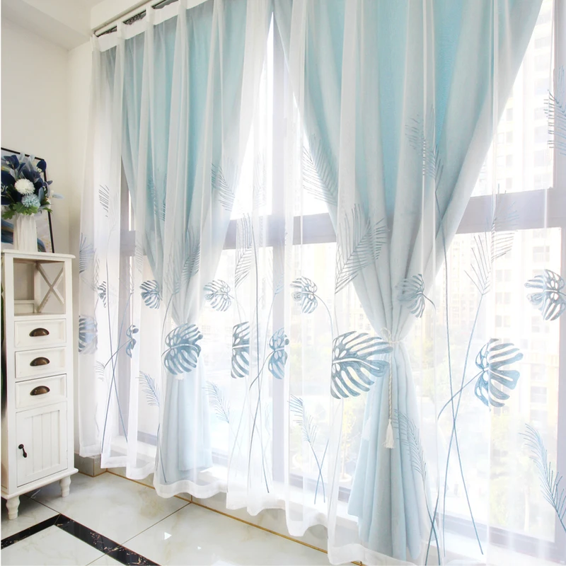 Nordic Fresh Curtain Feather Embroidered Double-layer Shading Girl Bedroom Balcony Bay Window Simple Curtain Cloth Living Room
Nordic Fresh Curtain Feather Embroidered Double-layer Shading Girl Bedroom Balcony Bay Window Simple Curtain Cloth Living Room
