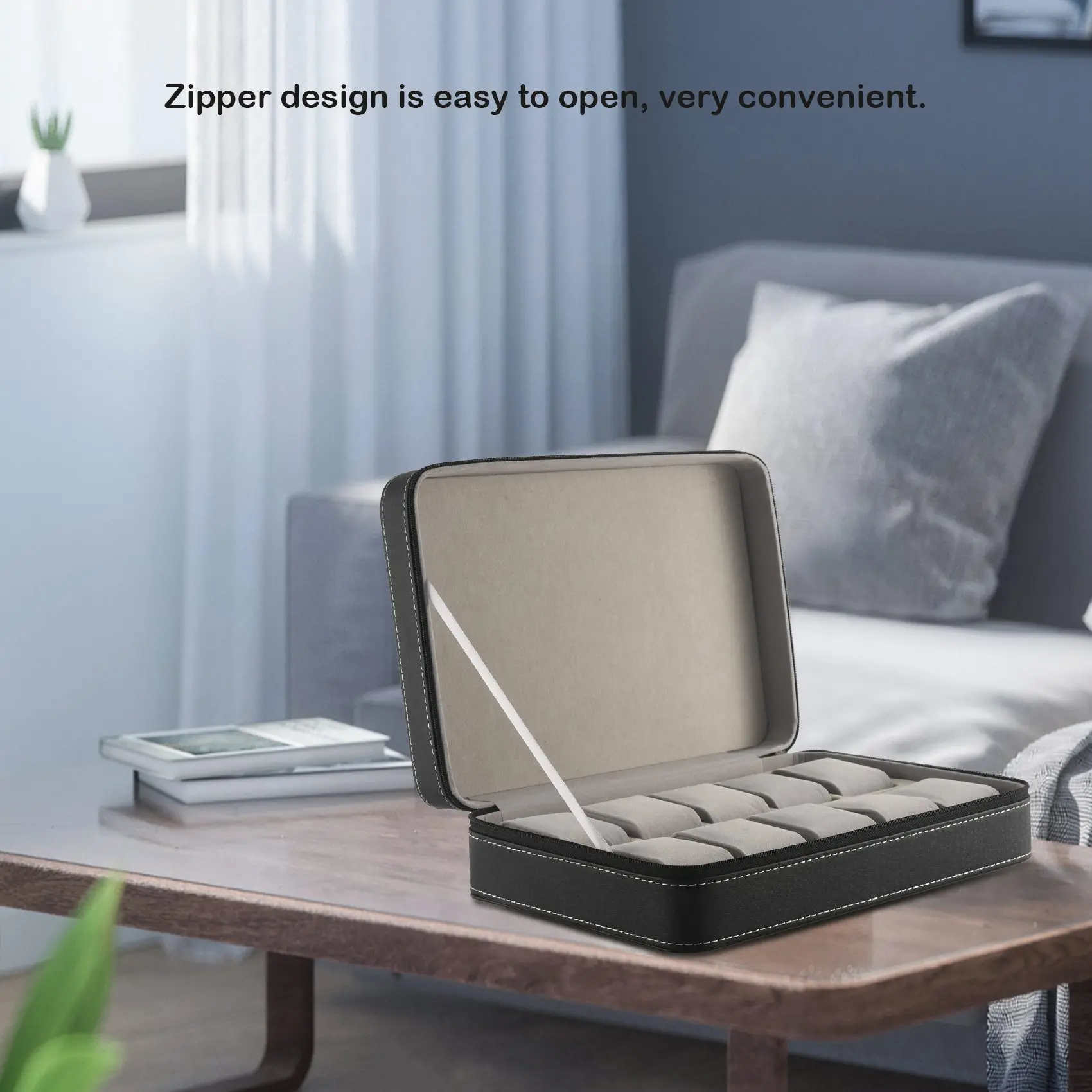 ABLP Portable Watch Box Organizer PU Leather Casket with Zipper Classic Style 10 Grids Multi-Functional Bracelet Display Case
ABLP Portable Watch Box Organizer PU Leather Casket with Zipper Classic Style 10 Grids Multi-Functional Bracelet Display Case