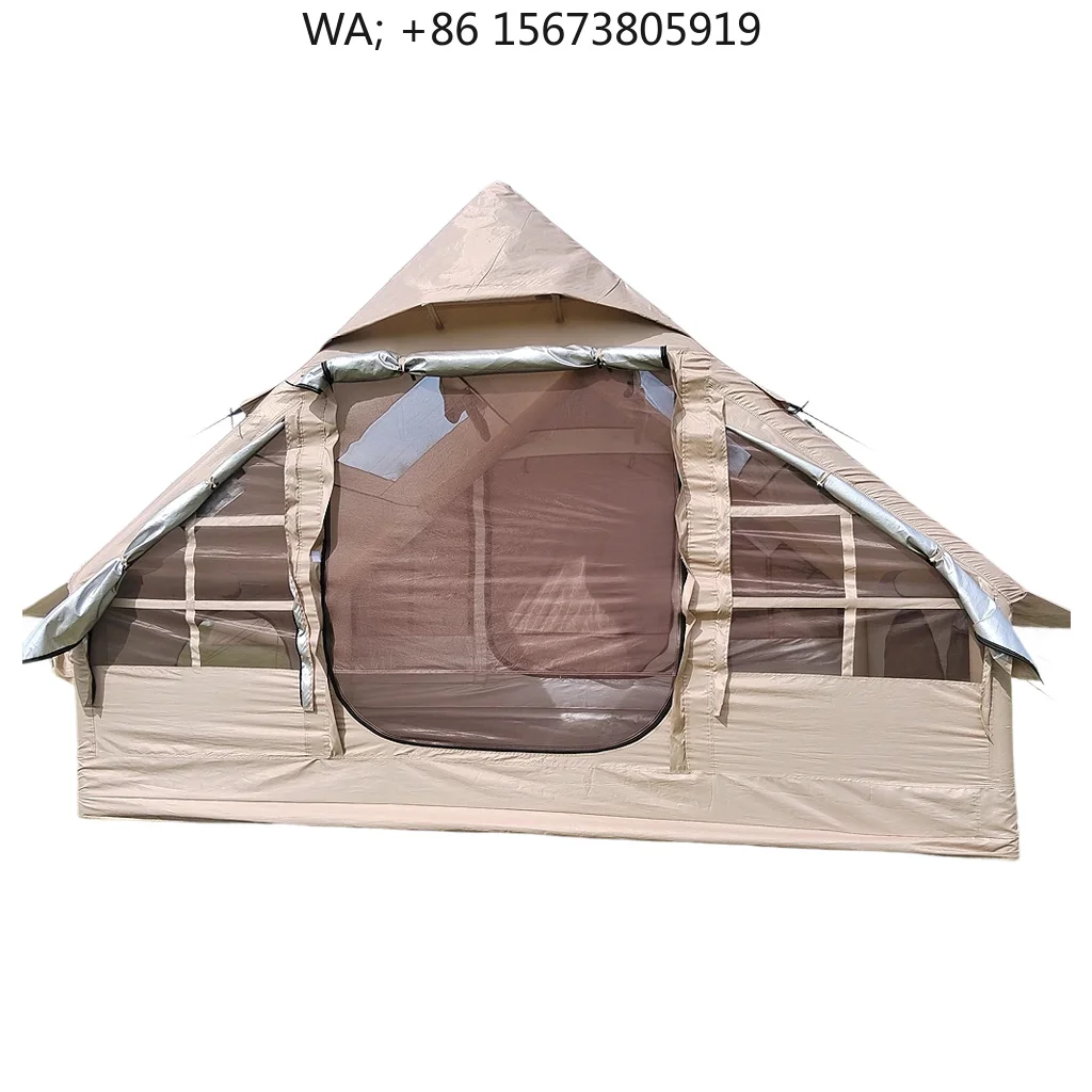 4 Season Oxford Inflatable Cabin Tent Waterproof With Mesh Window & Chimney, Easy Setup Portable Camping Shelter With Hand Pump
4 Season Oxford Inflatable Cabin Tent Waterproof With Mesh Window & Chimney, Easy Setup Portable Camping Shelter With Hand Pump