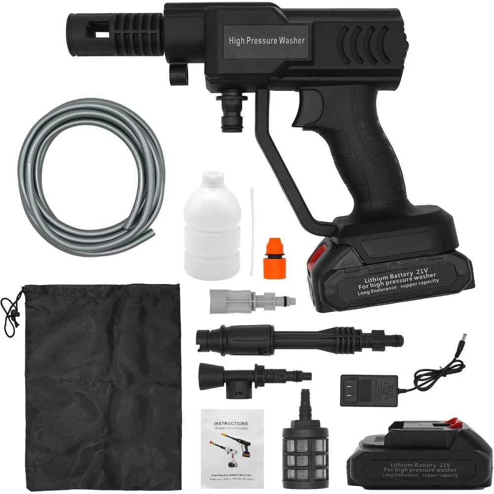 Cordless Pressure Washer, Battery Powered Pressure Washer with 5M Hose, Adjustable Spray Nozzle Portable Power Washer, Cordless
Cordless Pressure Washer, Battery Powered Pressure Washer with 5M Hose, Adjustable Spray Nozzle Portable Power Washer, Cordless