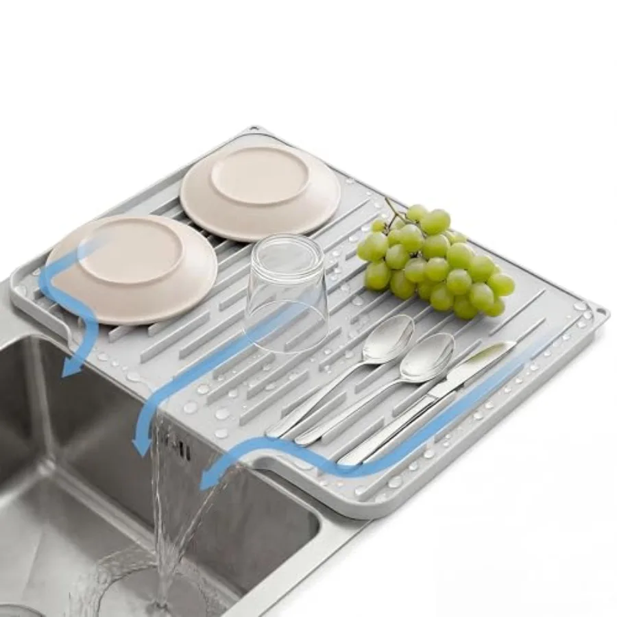 Foldable Silicone Dish Drying Mat for Kitchen Counter and Sink - Quick Dry, Space Saving, Non-Slip Pad for Small Apartments and
Foldable Silicone Dish Drying Mat for Kitchen Counter and Sink - Quick Dry, Space Saving, Non-Slip Pad for Small Apartments and