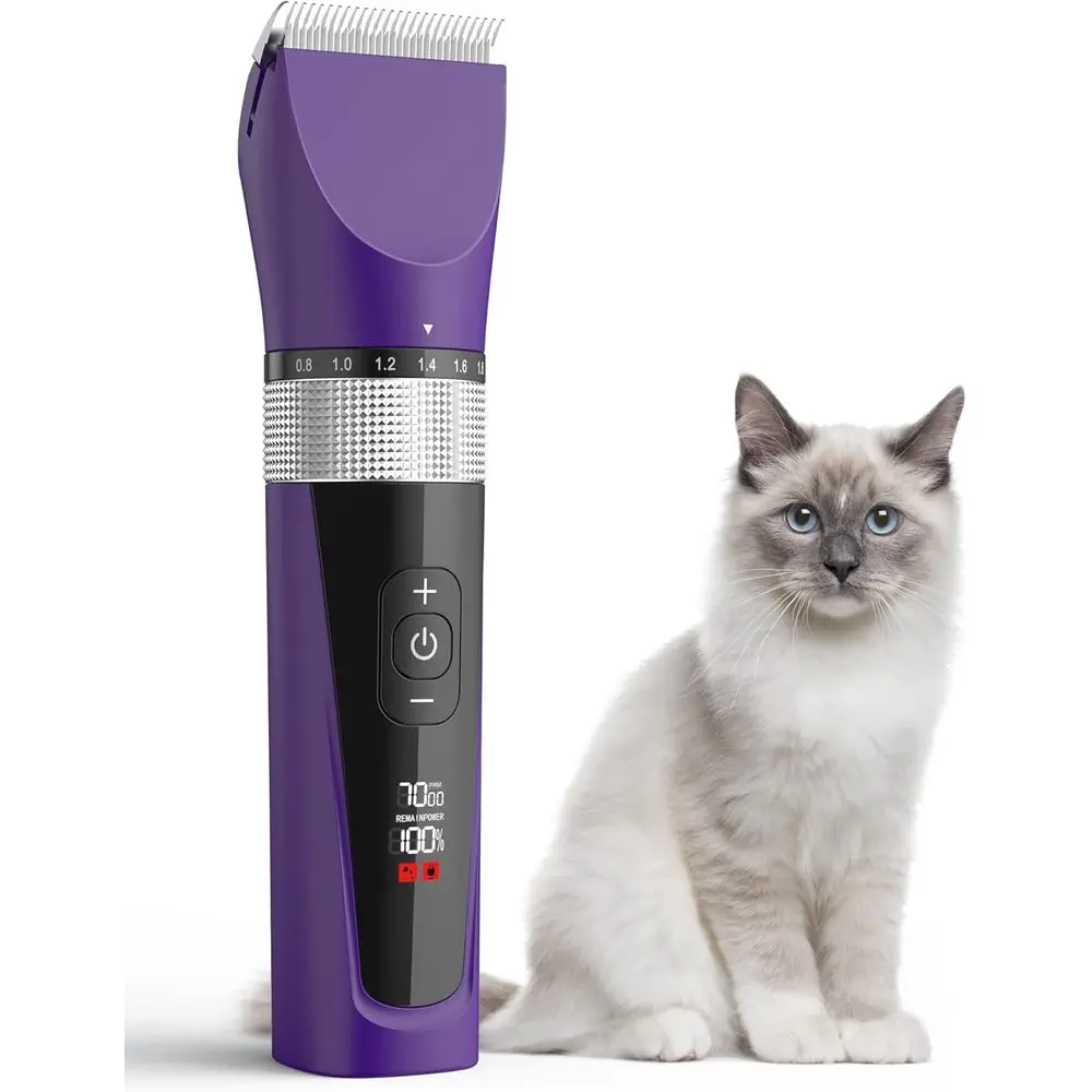 5-Speed Quiet Cat Grooming Kit with 6-in-1 Blade, Waterproof Hair Trimmer for Long Hair on Cats and Dogs
5-Speed Quiet Cat Grooming Kit with 6-in-1 Blade, Waterproof Hair Trimmer for Long Hair on Cats and Dogs