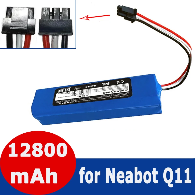 New 14.4V 12800mAh Original Rechargeable Li-ion Battery for Neabot Robotic Vacuum Cleaner Q11 Replace Accessories
New 14.4V 12800mAh Original Rechargeable Li-ion Battery for Neabot Robotic Vacuum Cleaner Q11 Replace Accessories