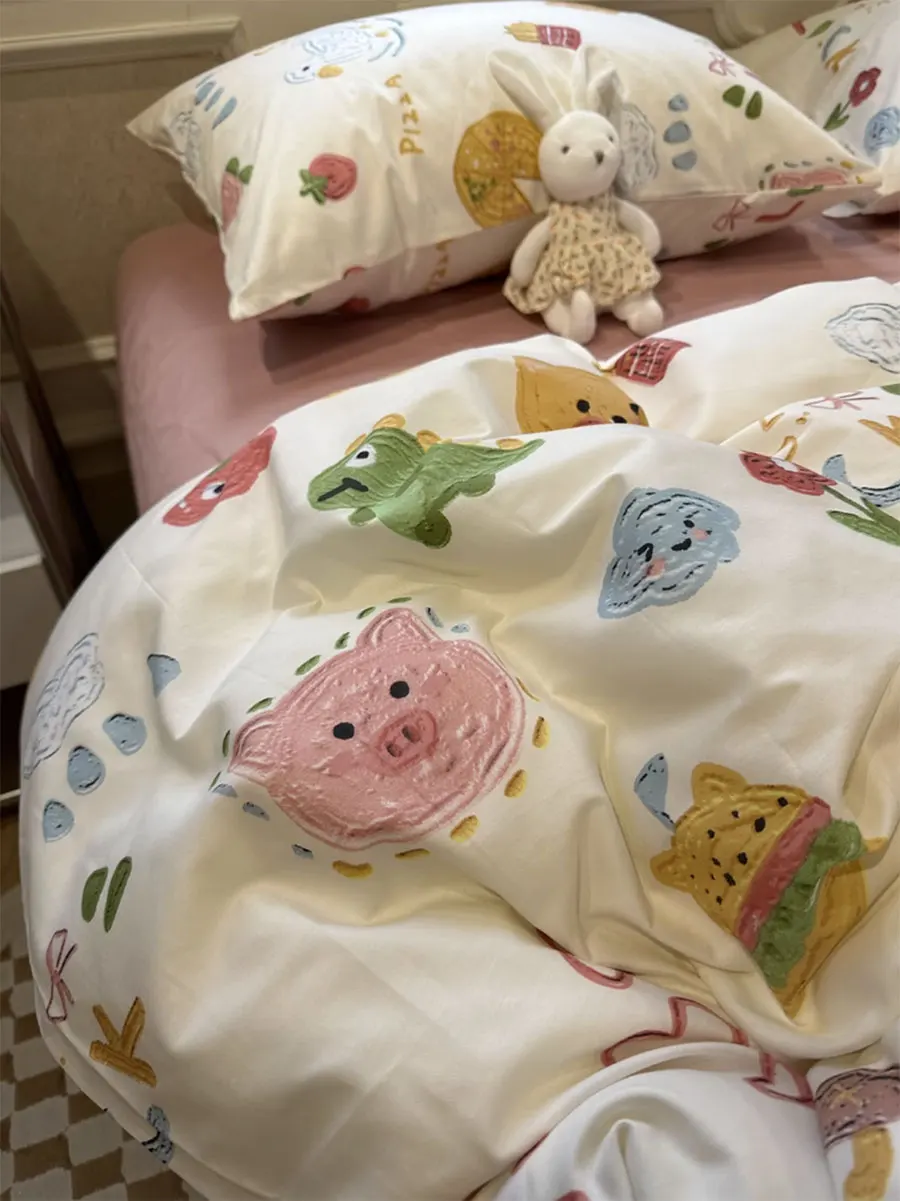 Cute cartoon dinosaur pig cloud bedding set,twin full queen king lovely cotton home textile bed sheet pillow case quilt cover
Cute cartoon dinosaur pig cloud bedding set,twin full queen king lovely cotton home textile bed sheet pillow case quilt cover