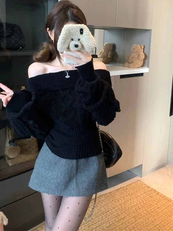 Корейский вязаный свитер Sle Thiened, женский осенне-зимний ор повседневный трикотаж на одно плечо для подростков
Корейский вязаный свитер Sle Thiened, женский осенне-зимний ор повседневный трикотаж на одно плечо для подростков