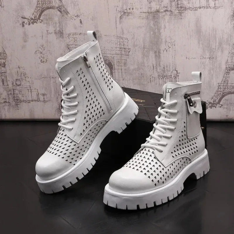 Height Increasing Men Boots Summer Breathable Men Motorcycle Ankle Boots High Quality Men Fashion Sneakers Casual Shoes
Height Increasing Men Boots Summer Breathable Men Motorcycle Ankle Boots High Quality Men Fashion Sneakers Casual Shoes