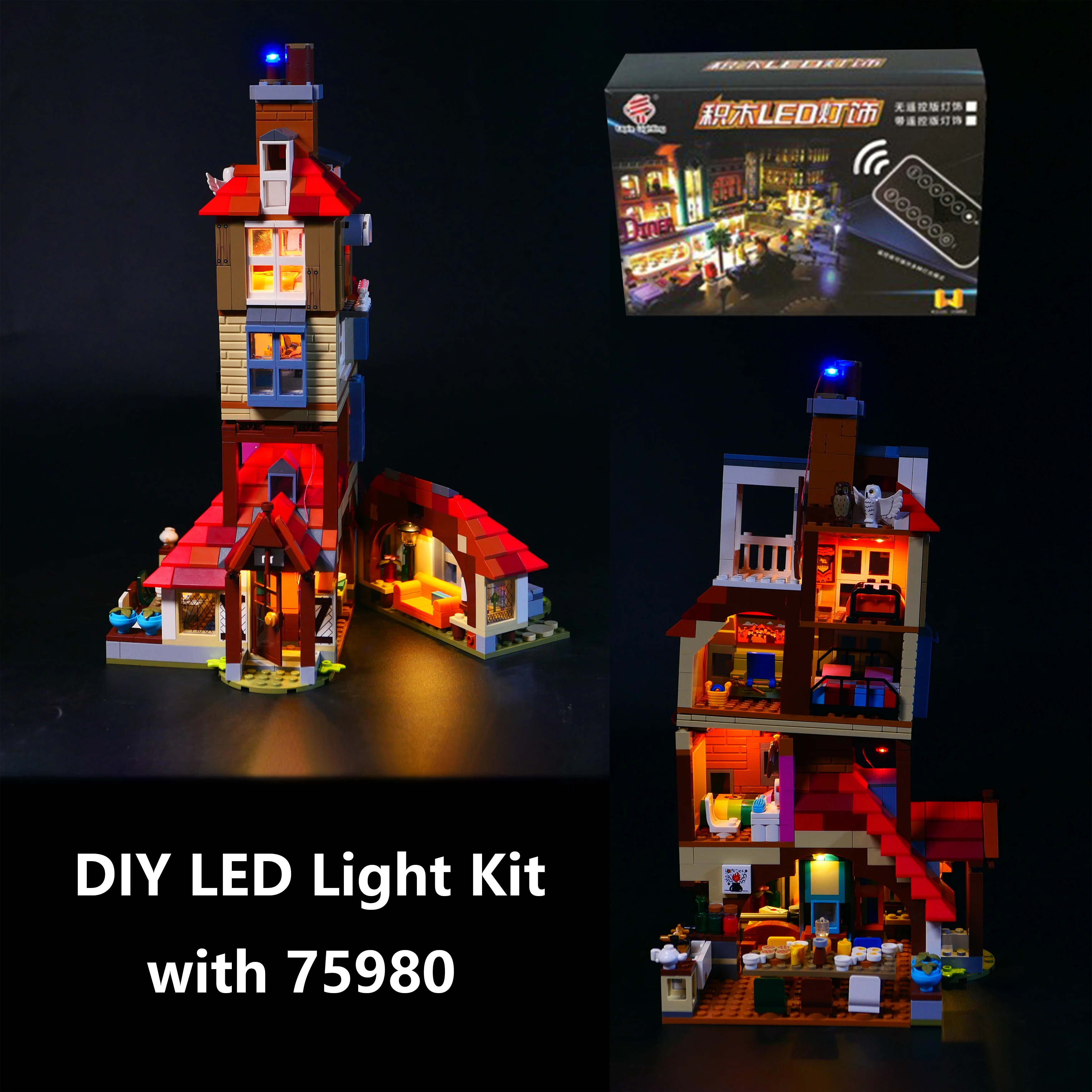 DIY Building Block LED Light Kit for 75980 Magic Theme Family House Model, Decorative Lighting Accessories for Collection
DIY Building Block LED Light Kit for 75980 Magic Theme Family House Model, Decorative Lighting Accessories for Collection