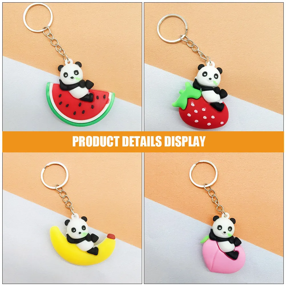 4Pcs Fruit Panda Keychains Cartoon Animal Hanging Ornaments Unique Stuffed Animal Key Rings Cute Bag Backpack Pendants Gift
4Pcs Fruit Panda Keychains Cartoon Animal Hanging Ornaments Unique Stuffed Animal Key Rings Cute Bag Backpack Pendants Gift