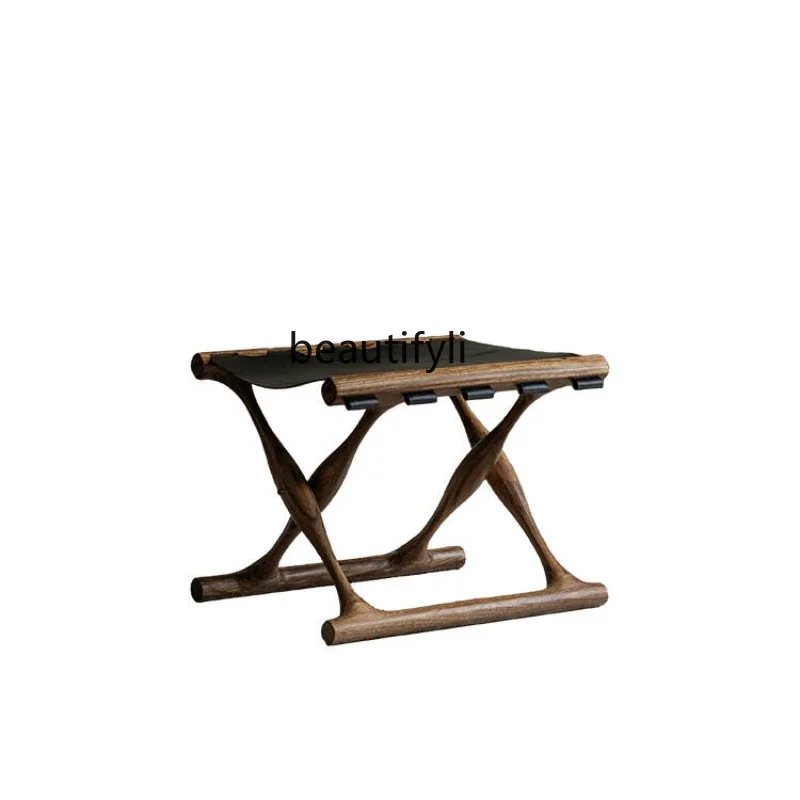 Medieval replica\ retro style designer solid wood cowhide folding Mazar outdoor portable shoe changing stool
Medieval replica\ retro style designer solid wood cowhide folding Mazar outdoor portable shoe changing stool