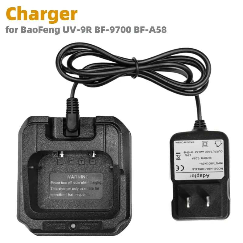 CHR-9700 Desktop Charger Power Adapter AC Charger for BaoFeng UV-9R PLUS BF-9700 BF-A58 GT-3WP R760 Walkie Talkie Two Way Radio
CHR-9700 Desktop Charger Power Adapter AC Charger for BaoFeng UV-9R PLUS BF-9700 BF-A58 GT-3WP R760 Walkie Talkie Two Way Radio