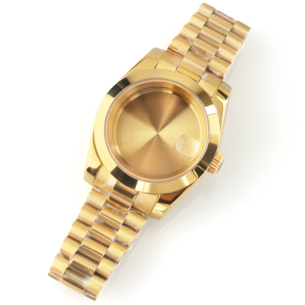 Gold NH35 Case Presidential Strap 36mm 39mm Men‘s Watch Case Sapphire glass For Datejust Seiko NH35 NH36 Movement 28.5mm Dial
Gold NH35 Case Presidential Strap 36mm 39mm Men‘s Watch Case Sapphire glass For Datejust Seiko NH35 NH36 Movement 28.5mm Dial