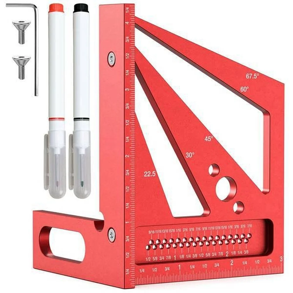 Красный 3D-угломер для разметки и разметки планировки в мастерских, 22.5, 30, 45, 60, 67.5, 90 градусов, с ЧПУ гравировкой
Красный 3D-угломер для разметки и разметки планировки в мастерских, 22.5, 30, 45, 60, 67.5, 90 градусов, с ЧПУ гравировкой