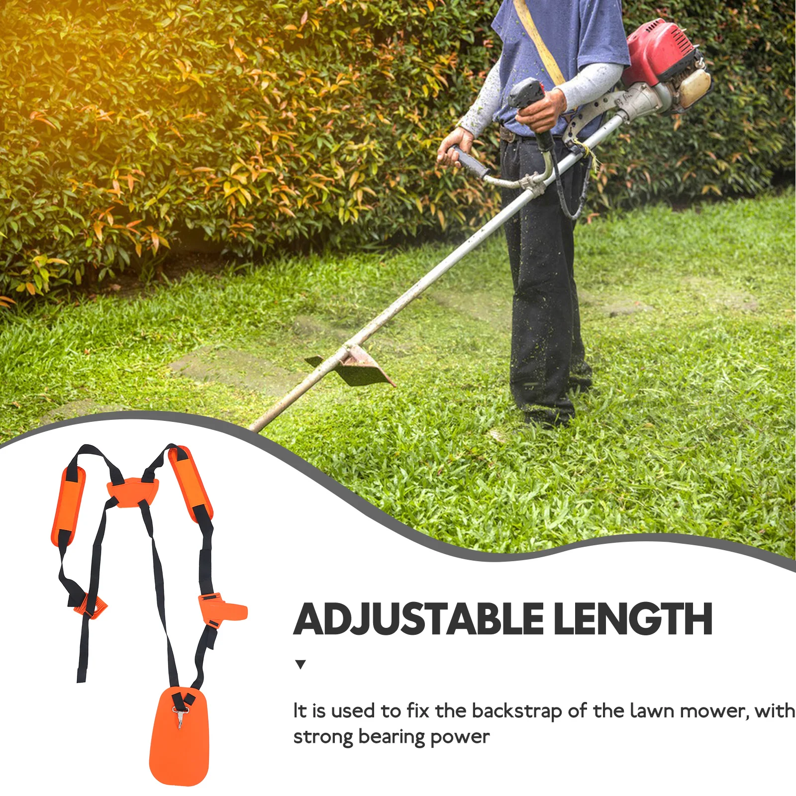 Universal Backpack Shoulder Strap for Trimmer Lawn Mower Grass Clipper Leaf Blower Garden Tool Accessories Orange Durable
Universal Backpack Shoulder Strap for Trimmer Lawn Mower Grass Clipper Leaf Blower Garden Tool Accessories Orange Durable