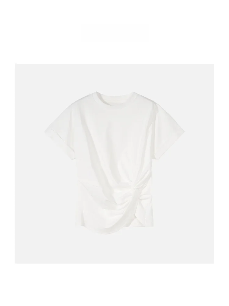 Spring Summer JINGJING2024 Twisted ort Sve T-irt 00% Copper Ammonia Fiber Design Sensation Clean Version Women's Top
Spring Summer JINGJING2024 Twisted ort Sve T-irt 00% Copper Ammonia Fiber Design Sensation Clean Version Women's Top