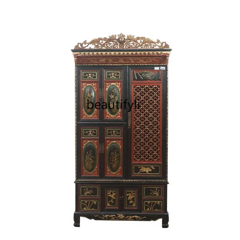 A55 Gold-painted old tea cabinet old bookcase antique old furniture antique object locker
A55 Gold-painted old tea cabinet old bookcase antique old furniture antique object locker