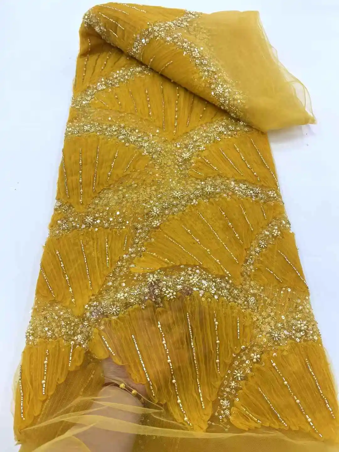 2025 Latest Nigerian Beaded Lace Fabric Hand Beaded Lace Fabric Luxury French Embroidery sequins Lace Fabric For Wedding
2025 Latest Nigerian Beaded Lace Fabric Hand Beaded Lace Fabric Luxury French Embroidery sequins Lace Fabric For Wedding