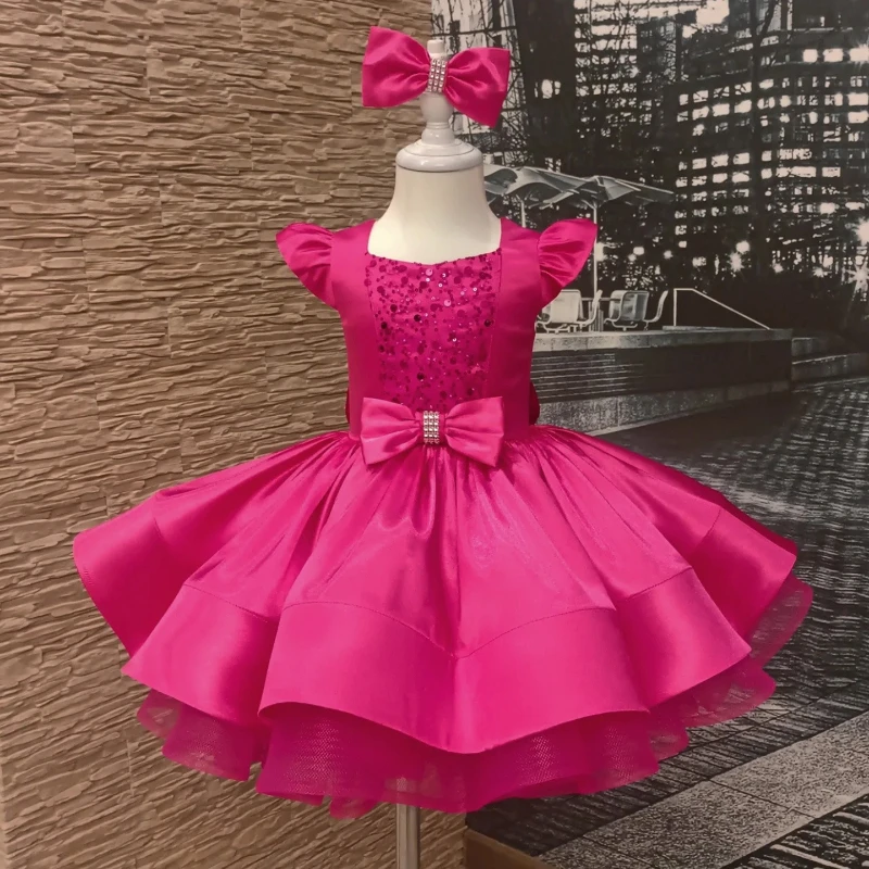 New Girls Satin Sequin Princess Dress Bow Gown Host Piano Performance Pageant Formal Party Children Birthday Celebration Outfit
New Girls Satin Sequin Princess Dress Bow Gown Host Piano Performance Pageant Formal Party Children Birthday Celebration Outfit