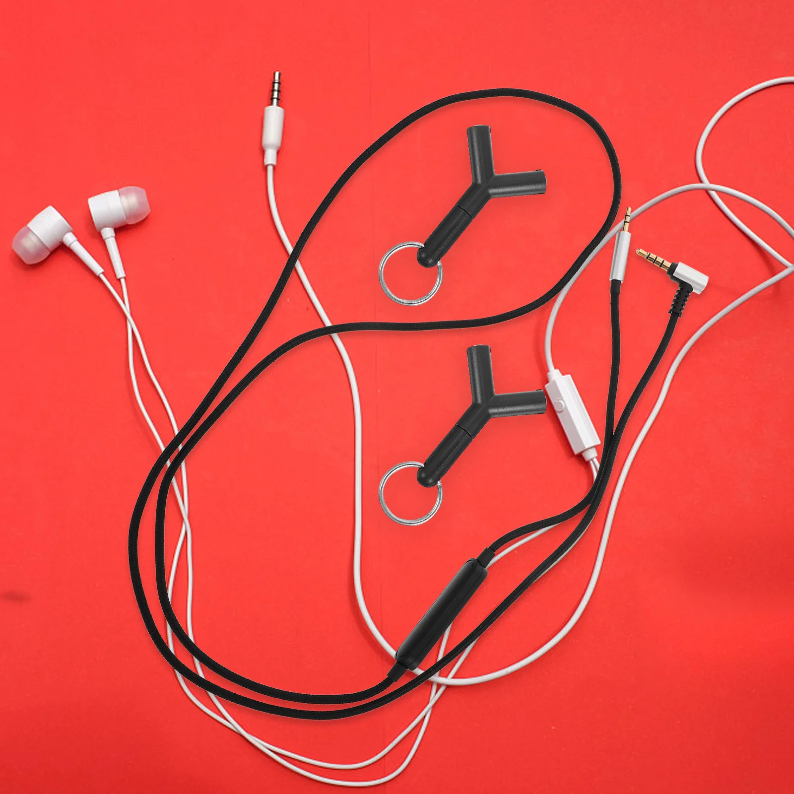 3Pcs Earphone Splitter Y-Shape Portable 3.5mm Headphone Jack Splitter Audio Adapter Sharing Music 2-Way Audio Connector
3Pcs Earphone Splitter Y-Shape Portable 3.5mm Headphone Jack Splitter Audio Adapter Sharing Music 2-Way Audio Connector