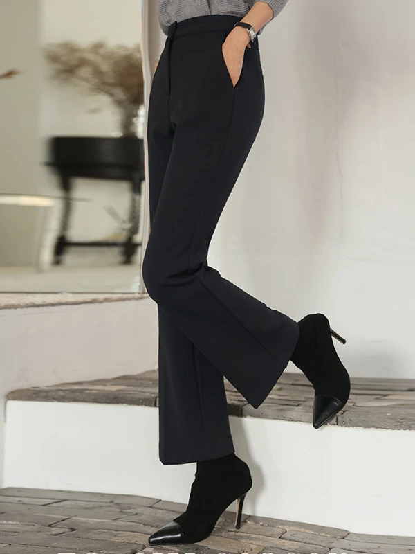 High Waist Flared Pants Women's Autumn Winter Bla Suit Pants Commute Sle Asymmetric Design Casual Flared Trousers
High Waist Flared Pants Women's Autumn Winter Bla Suit Pants Commute Sle Asymmetric Design Casual Flared Trousers