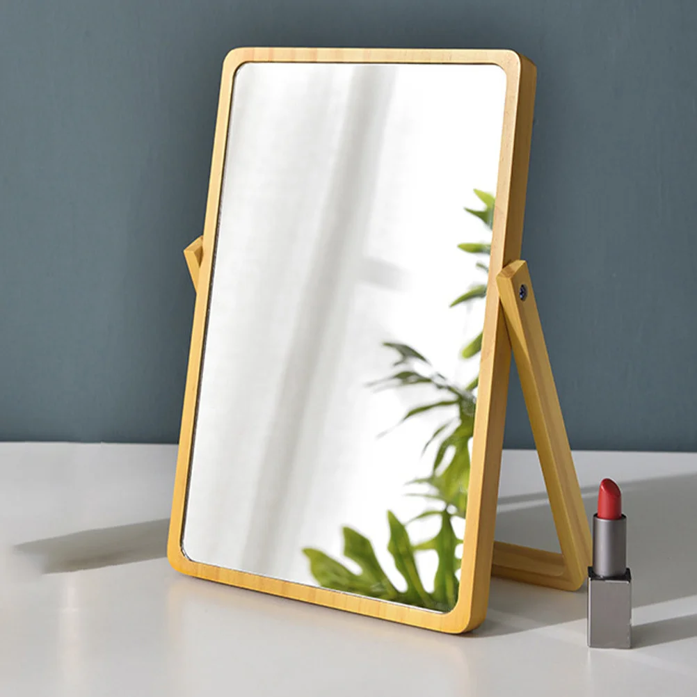 Light Yellow Makeup Mirror Wooden Frame Premium Build Compact Desktop Mirror for Bedroom Bathroom Study Room Decorative Beauty
Light Yellow Makeup Mirror Wooden Frame Premium Build Compact Desktop Mirror for Bedroom Bathroom Study Room Decorative Beauty