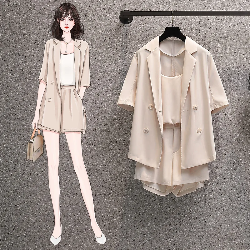 Women Clothing Casual 3 Pieces Set OverSize Blazer + Wide Leg Shorts Pants +Vests Formal Suits Loose Lady Solid Jacket Coat
Women Clothing Casual 3 Pieces Set OverSize Blazer + Wide Leg Shorts Pants +Vests Formal Suits Loose Lady Solid Jacket Coat