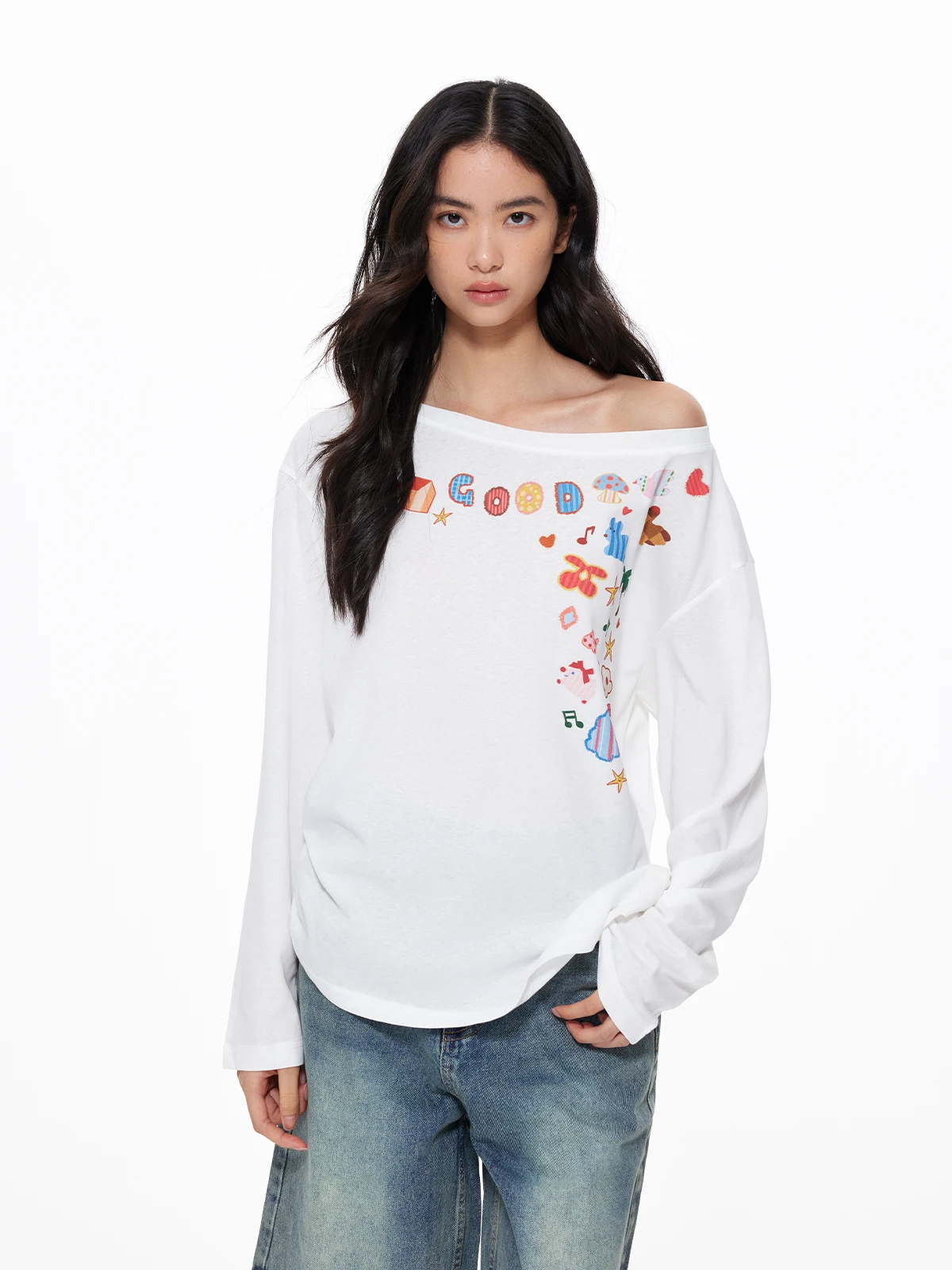 UnderStr Hand-Dn fiti Stier Pattern Long Sve Лето Осень Модная женская футболка с открытыми плечами и базовым слоем
UnderStr Hand-Dn fiti Stier Pattern Long Sve Лето Осень Модная женская футболка с открытыми плечами и базовым слоем