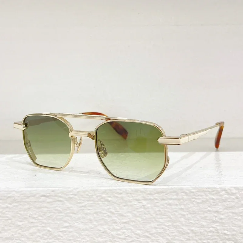 LUSSO Alloy Double Bridge Irregular Sunglasses Top Quality Men and Women Handmade UV400 Outdoor Classical Eyeglasses with Case
LUSSO Alloy Double Bridge Irregular Sunglasses Top Quality Men and Women Handmade UV400 Outdoor Classical Eyeglasses with Case
