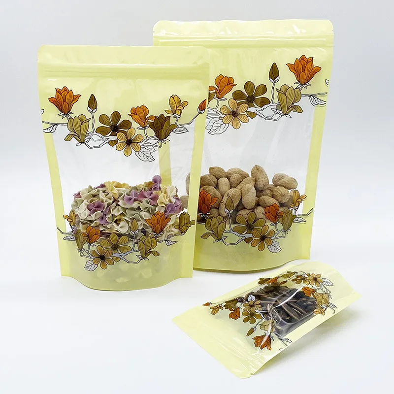 100pcs Stand up General Clear Plastic Snack Flower Packaging Bag Resealable Spice Dried Fruit Nuts Heat Sealing Shipping Pouches
100pcs Stand up General Clear Plastic Snack Flower Packaging Bag Resealable Spice Dried Fruit Nuts Heat Sealing Shipping Pouches