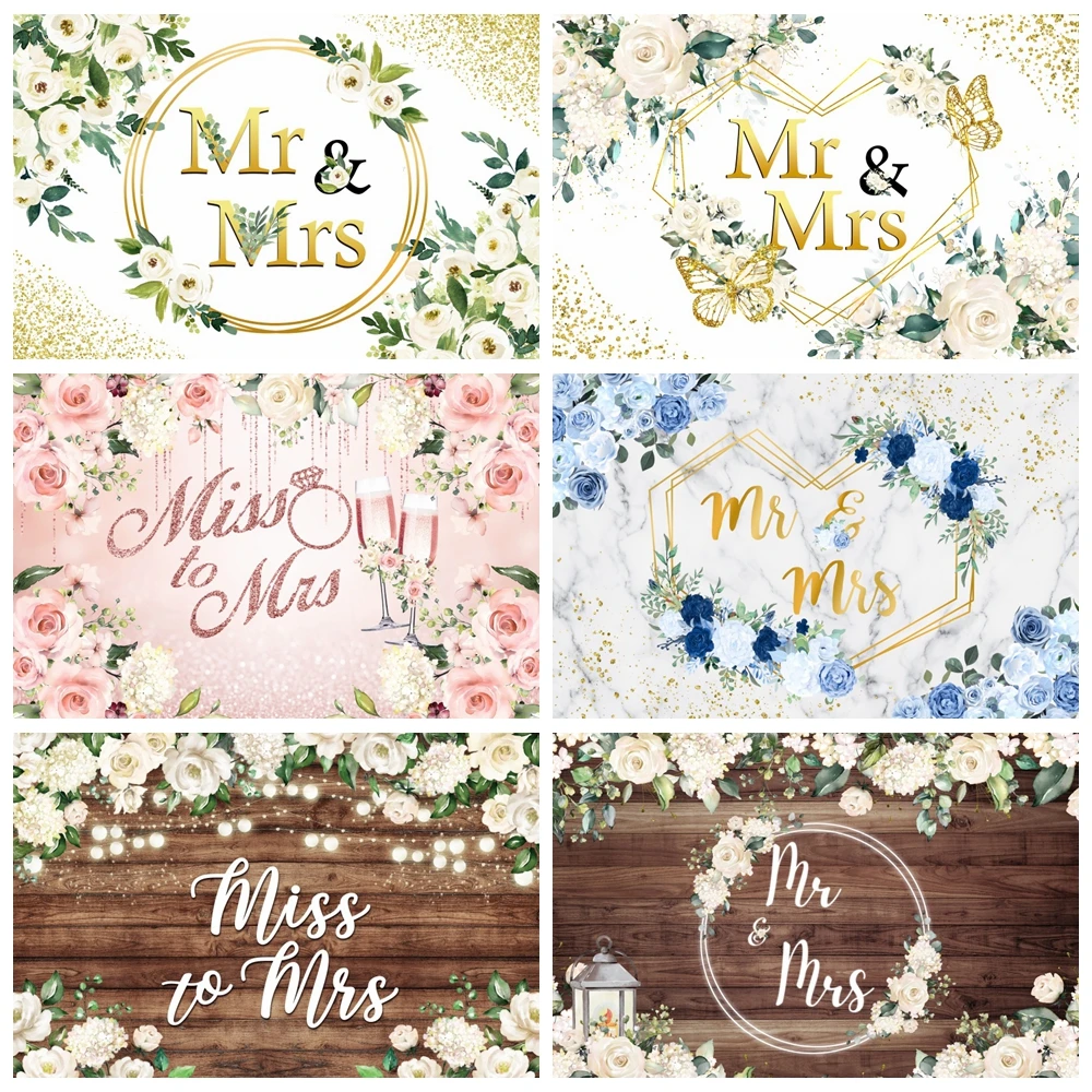 Mr & Mrs Bridal Shower Wedding Scene Backdrop Miss to Mrs Bride To Be Engagement Party Flower Floral Photography Background Prop
Mr & Mrs Bridal Shower Wedding Scene Backdrop Miss to Mrs Bride To Be Engagement Party Flower Floral Photography Background Prop