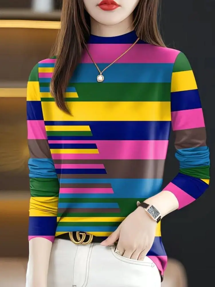 Новый модный женский свободный повседневный топ с высоким воротником, удобный и стильный
Новый модный женский свободный повседневный топ с высоким воротником, удобный и стильный