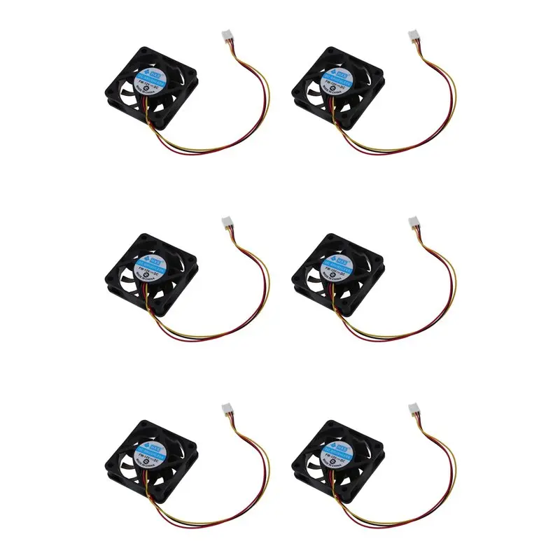 6Pcs 60Mm X 60Mm X 15Mm 3 Pins Cooling Fan W Metal Finger Guards
6Pcs 60Mm X 60Mm X 15Mm 3 Pins Cooling Fan W Metal Finger Guards