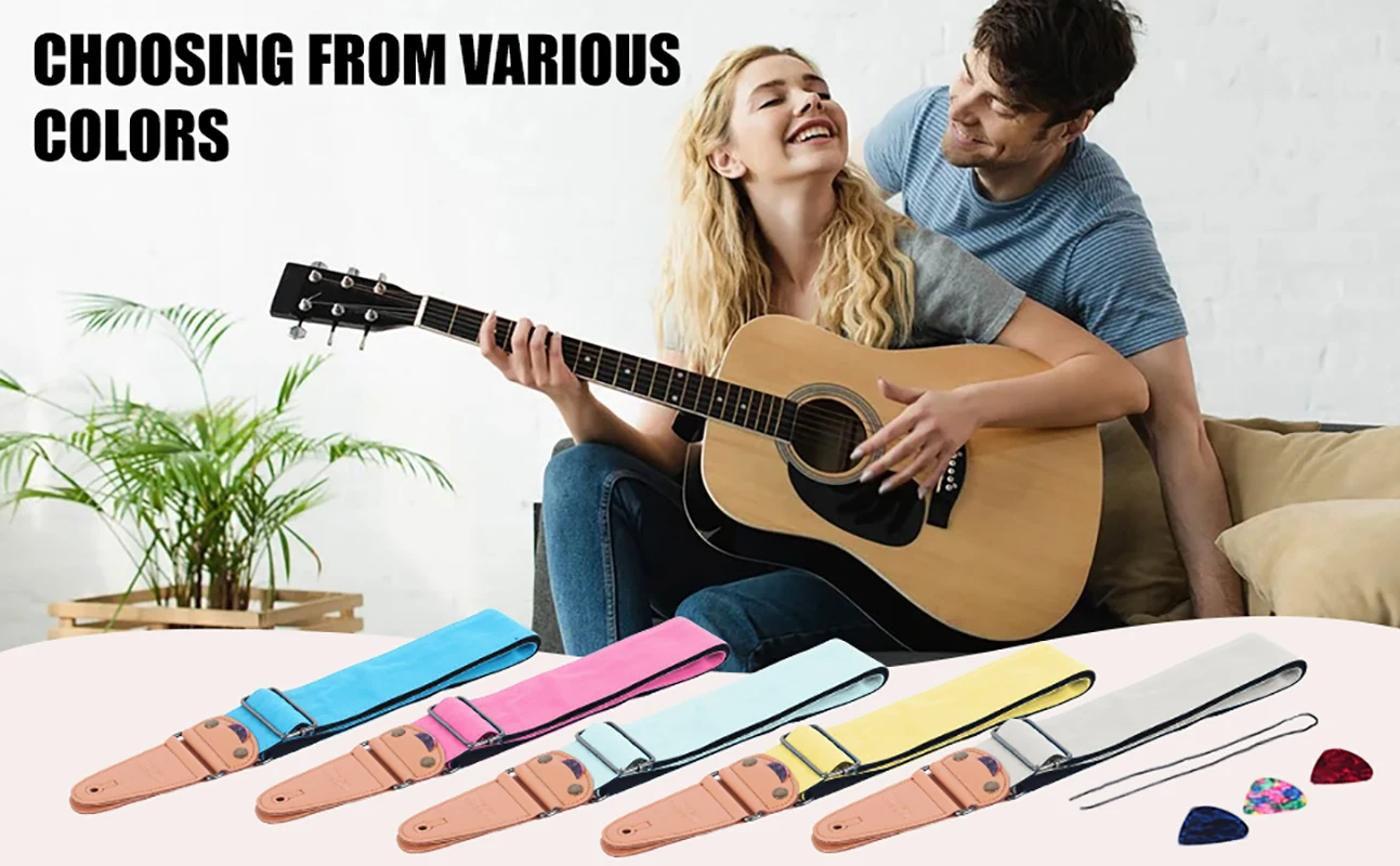 Pure Cotton Guitar Strap Soft Non-Slip Adjustable Strap for Acoustic/Electric Guitar & Bass,2.5" WideDurable,Ideal for Musicians
Pure Cotton Guitar Strap Soft Non-Slip Adjustable Strap for Acoustic/Electric Guitar & Bass,2.5" WideDurable,Ideal for Musicians
