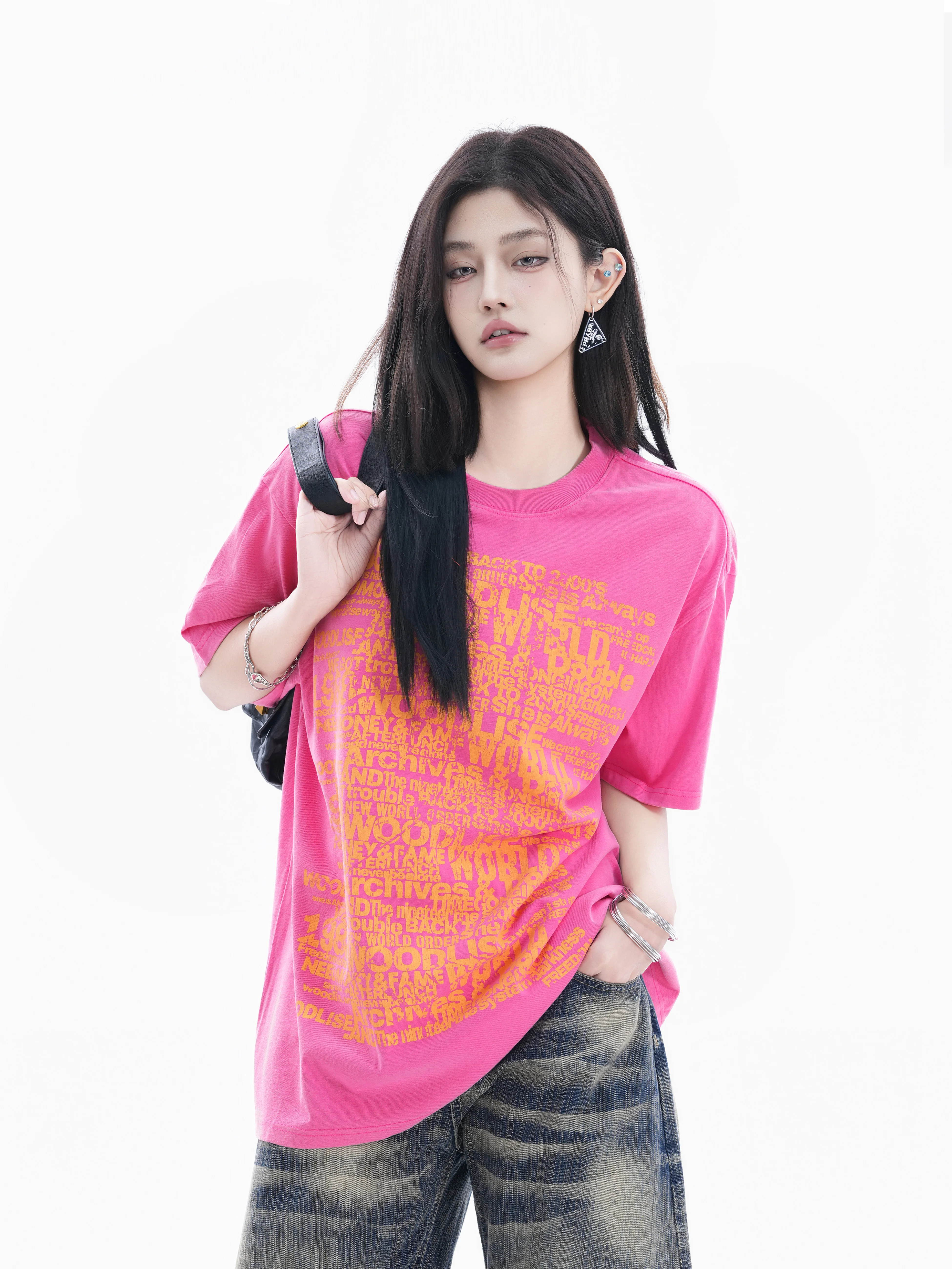 Retro American Short Sleeve T-Shirt Women Loose Sport High Street Versatile Couple Top Fashionable Cotton round Neck Pullover
Retro American Short Sleeve T-Shirt Women Loose Sport High Street Versatile Couple Top Fashionable Cotton round Neck Pullover
