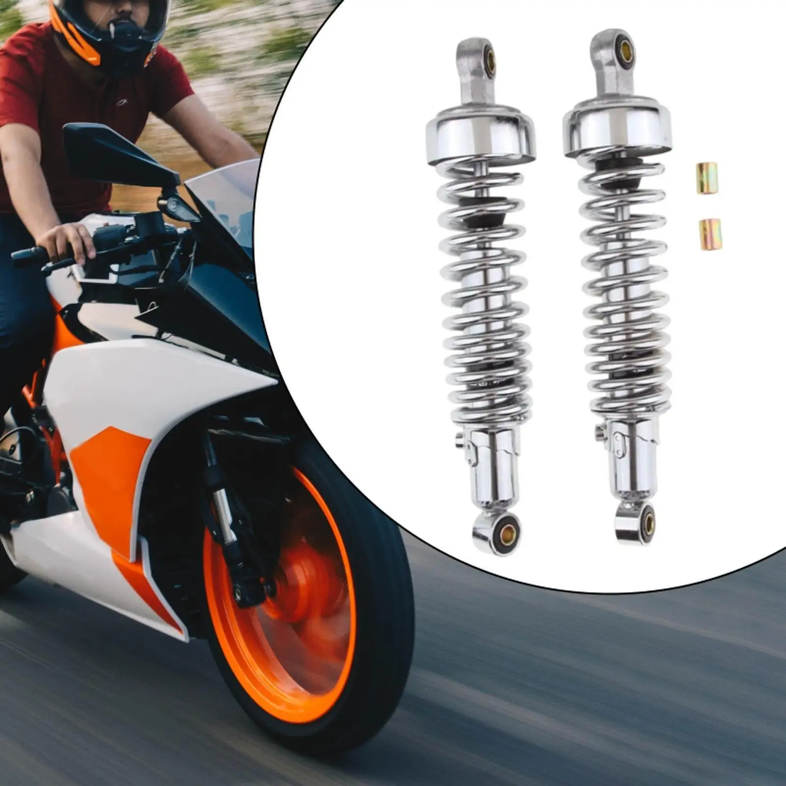 2Pcs Rear Shock Absorber Weighted High Performance Strong Load Bearing Replacement Rear Shock Suspension for Bike VN800
2Pcs Rear Shock Absorber Weighted High Performance Strong Load Bearing Replacement Rear Shock Suspension for Bike VN800
