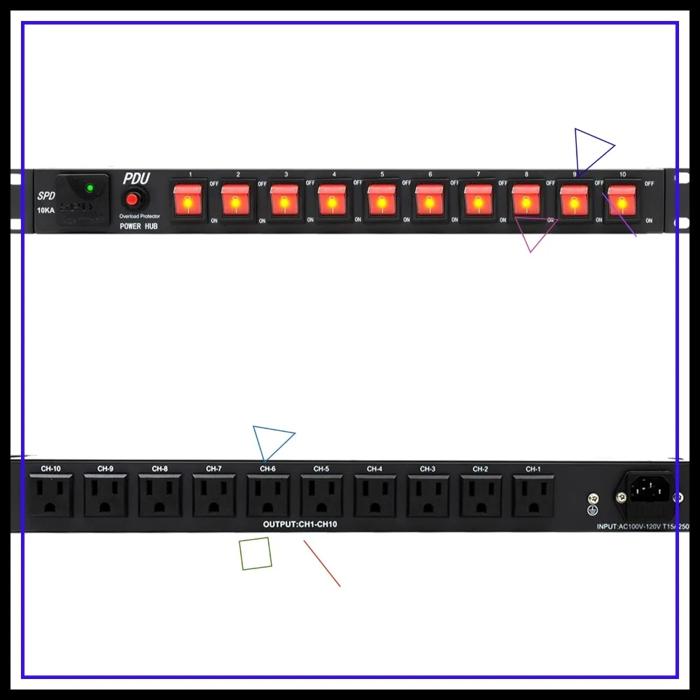 1U Horizontal PDU Power Strip with Surge Protector, 10 Outlets, 3600 Joules, 15A, 100-240V
1U Horizontal PDU Power Strip with Surge Protector, 10 Outlets, 3600 Joules, 15A, 100-240V